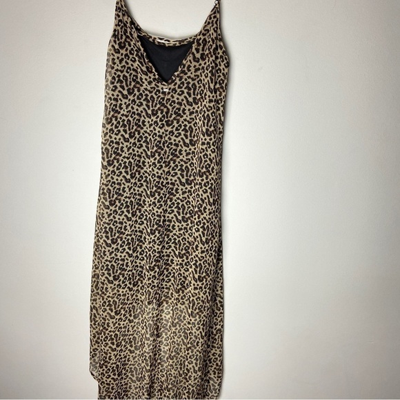 DEX leopard print hi low maxi spaghetti strap casual summer dress - Picture 5 of 10
